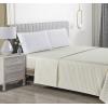 image:imageRae Dunn 4 Piece Bedding Set 1 Flat 1 Deep Pocket Fitted Sheet and 2 Pillowcases Crisp Cool and Comfortable Bed Linen Yellow Stripes Queen