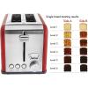 image:imageRae Dunn Toaster Stainless Steel 2 Slice Square Toaster Wide Slot with 5 Browning Levels with Bagel Defrost and Cancel Options BlackRed Holiday Print