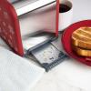 image:imageRae Dunn Toaster Stainless Steel 2 Slice Square Toaster Wide Slot with 5 Browning Levels with Bagel Defrost and Cancel Options BlackRed Holiday Print