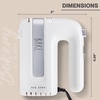 image:imageElectric Hand Mixer Handheld Mixers for Kitchen With Beaters and Whisk Attachments for Cooking and Baking Lightweight Handmixer Labeled BAKE by Rae Dunn GreyCream