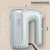 image:imageElectric Hand Mixer Handheld Mixers for Kitchen With Beaters and Whisk Attachments for Cooking and Baking Lightweight Handmixer Labeled BAKE by Rae Dunn GreySage