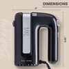 image:imageElectric Hand Mixer Handheld Mixers for Kitchen With Beaters and Whisk Attachments for Cooking and Baking Lightweight Handmixer Labeled BAKE by Rae Dunn GreyBlack