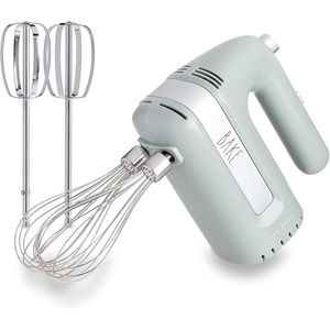 image:imageElectric Hand Mixer Handheld Mixers for Kitchen With Beaters and Whisk Attachments for Cooking and Baking Lightweight Handmixer Labeled BAKE by Rae Dunn GreySage