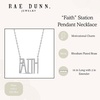 image:imageRae Dunn Inspirational Necklace Motivational Charm Pendant for WomenWhite
