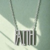 image:imageRae Dunn Inspirational Necklace Motivational Charm Pendant for WomenWhite